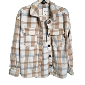 NEVER WORN Avec Les Filles Heavy Flannel Sh-Small